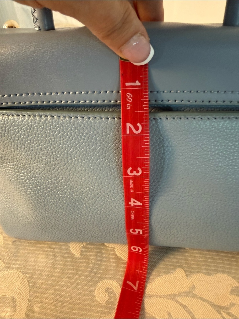 Kate Spade Serrano Place Pearl Shonna Leather Crossbody Satchel Blue - Picture 10 of 14